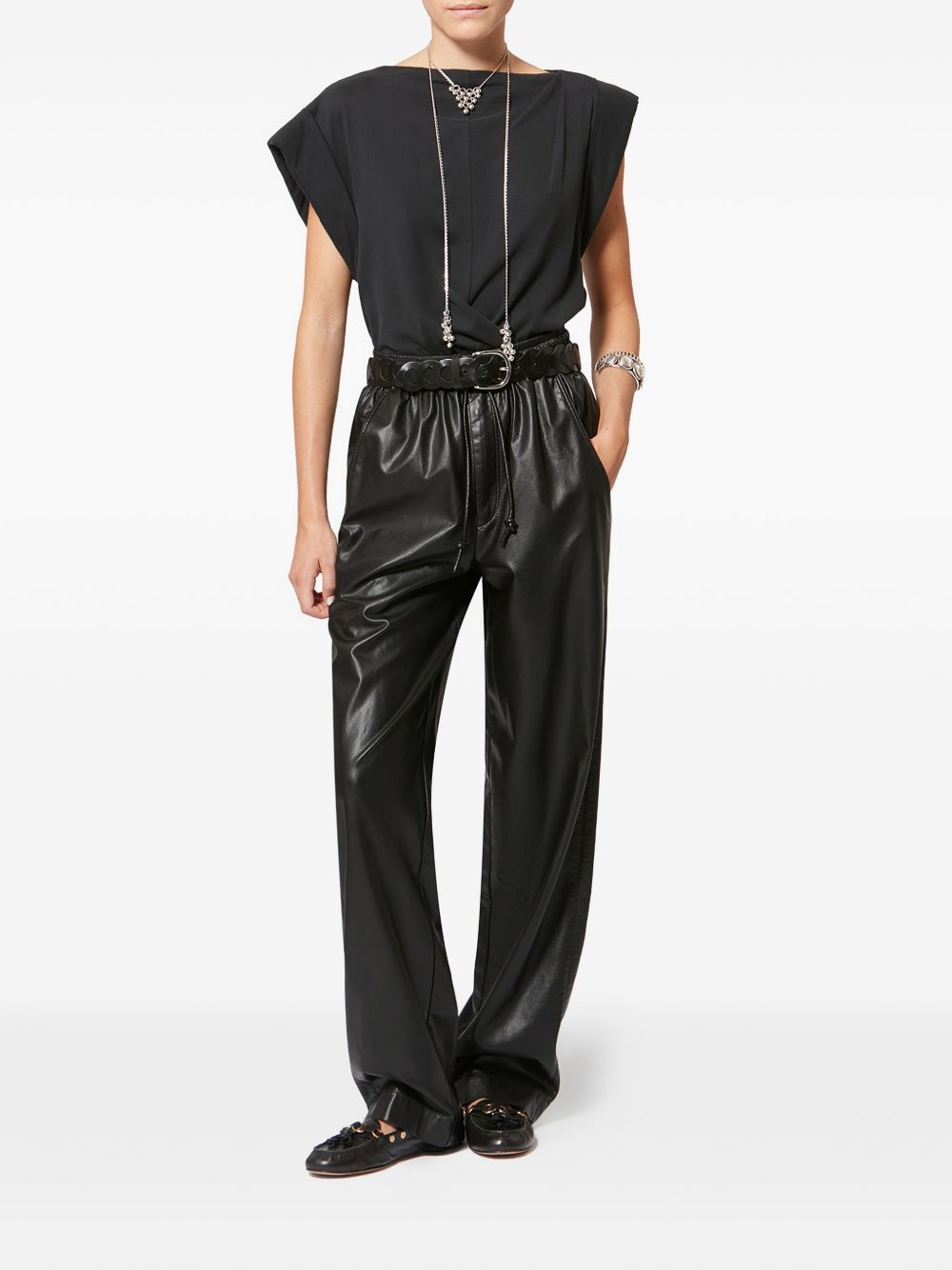 Marant Etoile Women Nereane Faux Leather Trousers