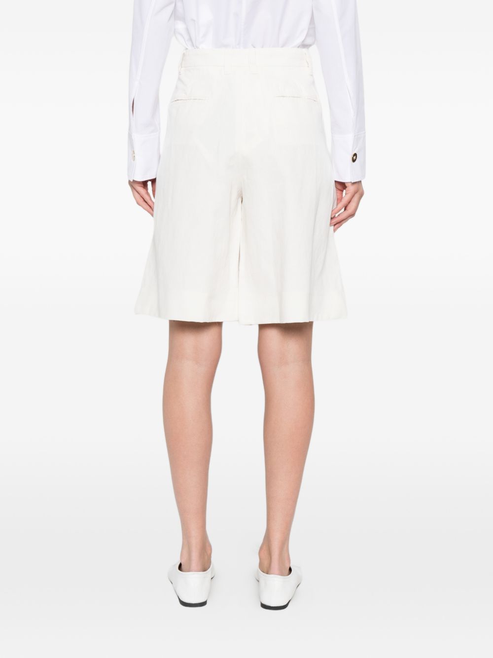 'S Max Mara Women Cotton And Linen Blend Shorts