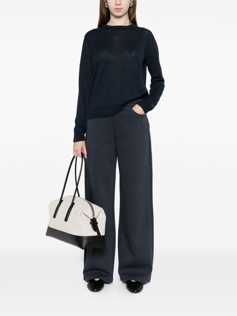 'S MAX MARA 'S Max Mara Women Linen Crewneck Sweater