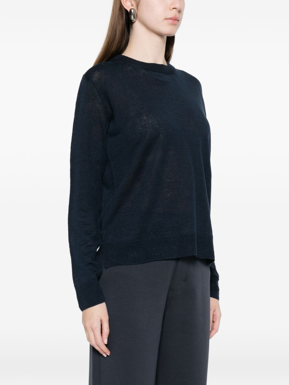 'S MAX MARA 'S Max Mara Women Linen Crewneck Sweater