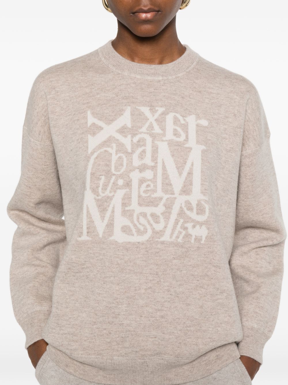 'S MAX MARA 'S Max Mara Women Logo Crewneck Sweater