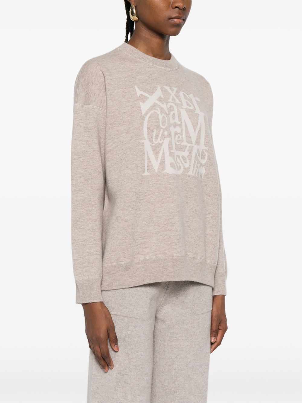 'S MAX MARA 'S Max Mara Women Logo Crewneck Sweater
