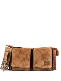 Miu Miu Women Utilitaire Suede Leather Crossbody Bag
