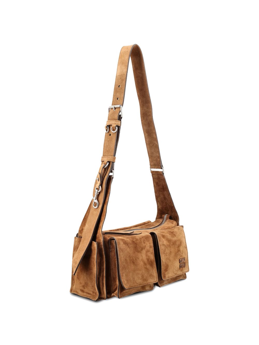 Miu Miu Women Utilitaire Suede Leather Crossbody Bag