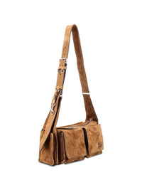 Miu Miu Women Utilitaire Suede Leather Crossbody Bag