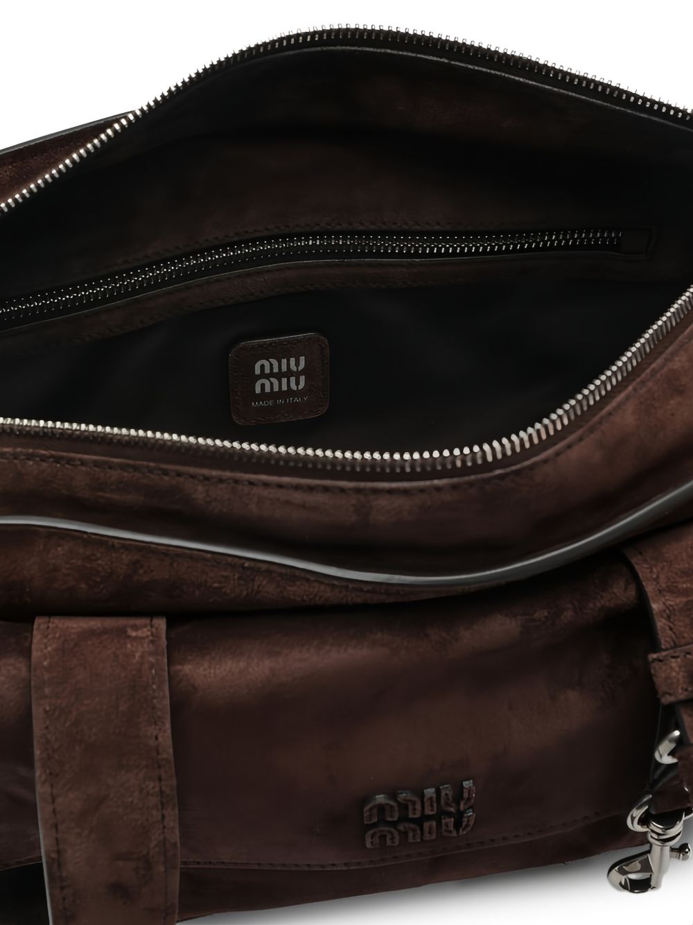 Miu Miu Women Utilitaire Suede Leather Tote Bag