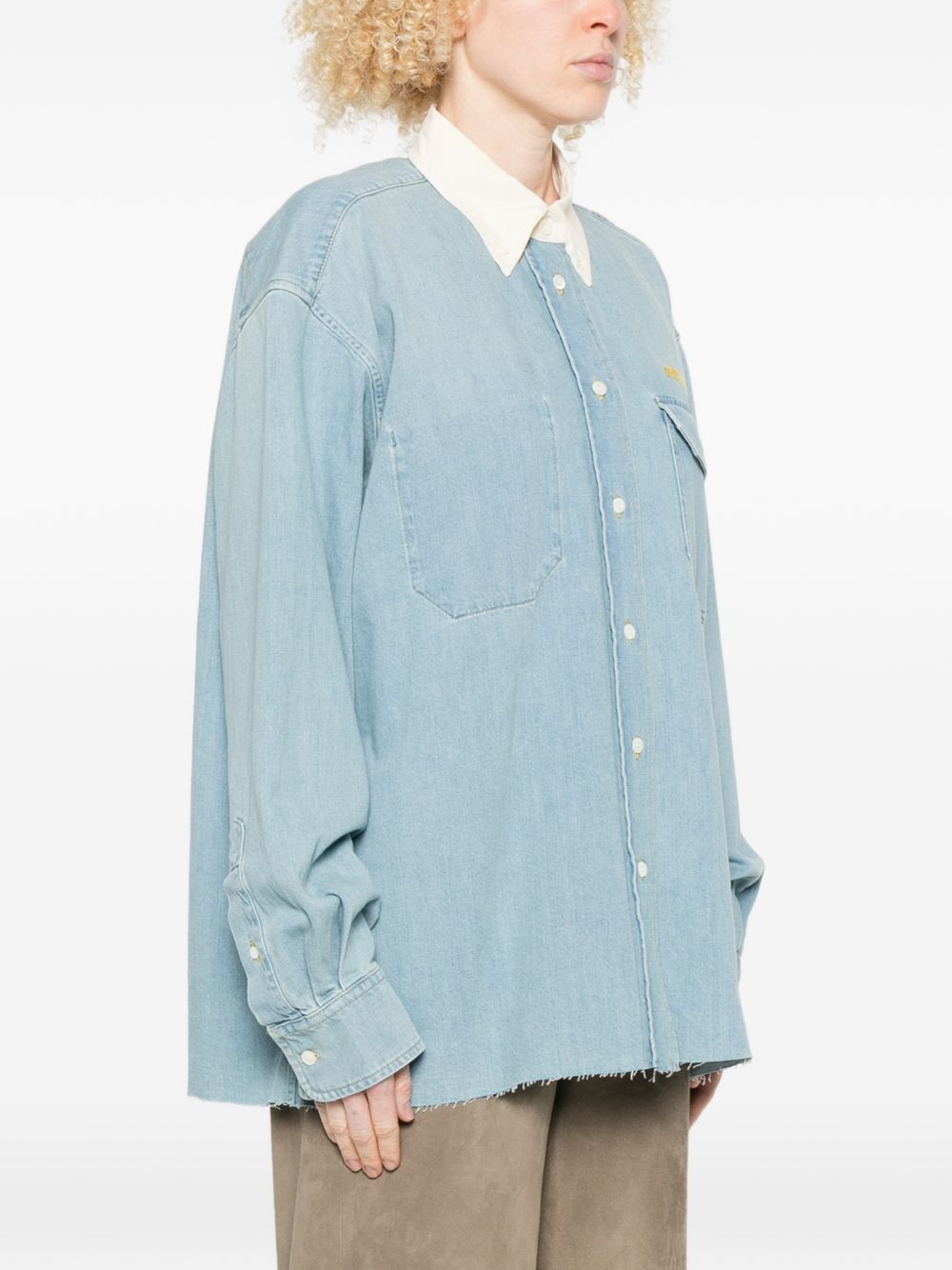 MIU MIU Miu Miu Women Denim Cotton Shirt