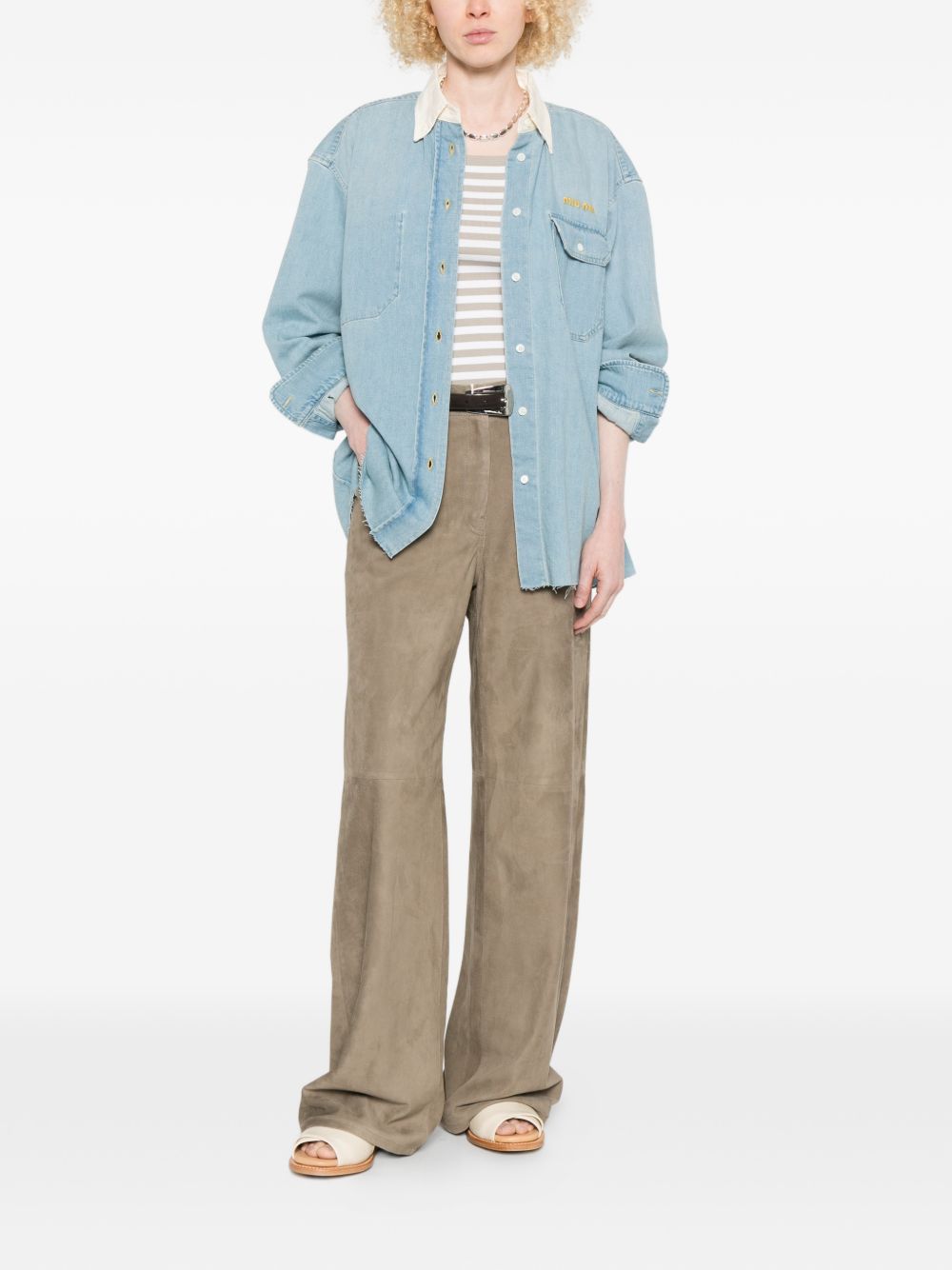 MIU MIU Miu Miu Women Denim Cotton Shirt