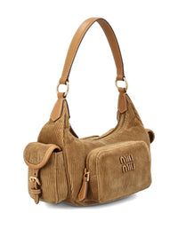 Miu Miu Women Pocket Velvet Shoulder Bag
