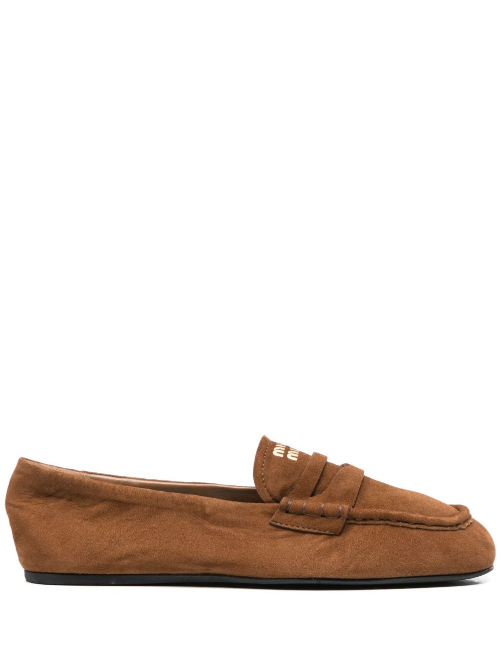 Miu Miu Women Ruches Leather Loafers