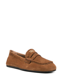 Miu Miu Women Ruches Leather Loafers