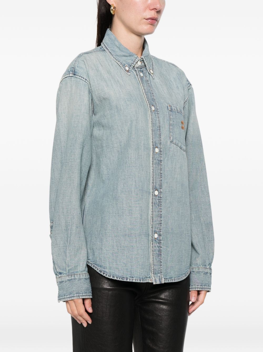 Miu Miu Women Denim Cotton Shirt
