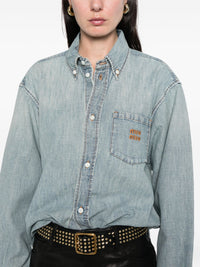 Miu Miu Women Denim Cotton Shirt