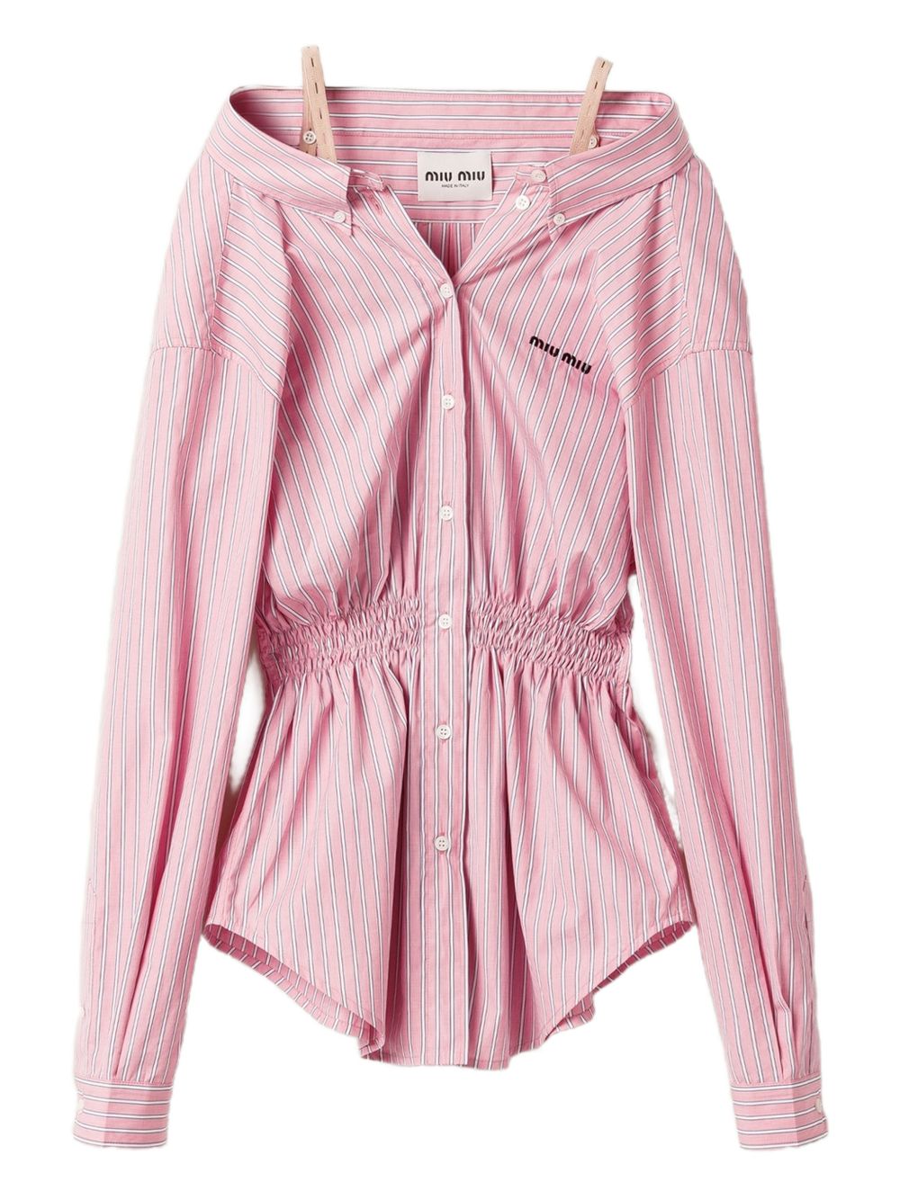 Miu Miu Women Striped Cotton Mini Dress