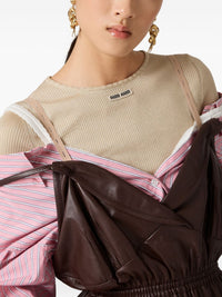 Miu Miu Women Striped Cotton Mini Dress