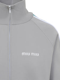 Miu Miu Women Logo Nylon Cardigan