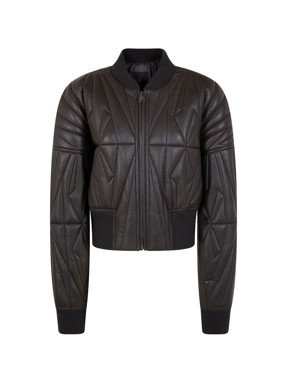 Moncler + Rick Owens Women Leather Bomber Jacket