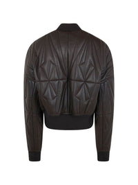 Moncler + Rick Owens Women Leather Bomber Jacket