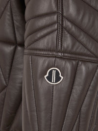 Moncler + Rick Owens Women Leather Bomber Jacket