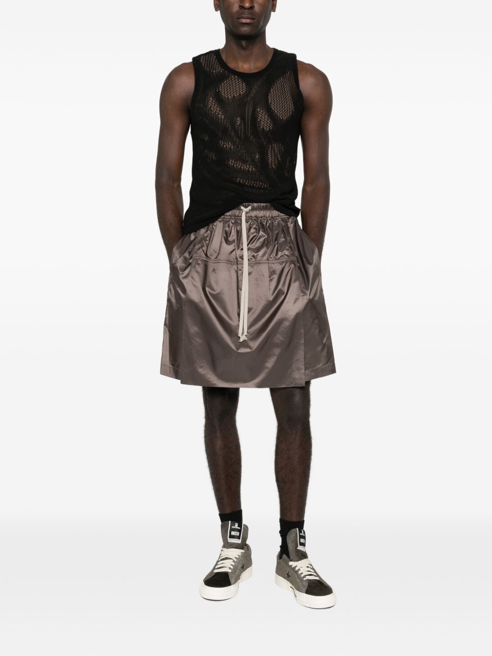 Moncler + Rick Owens Women Nylon Midi Skirt