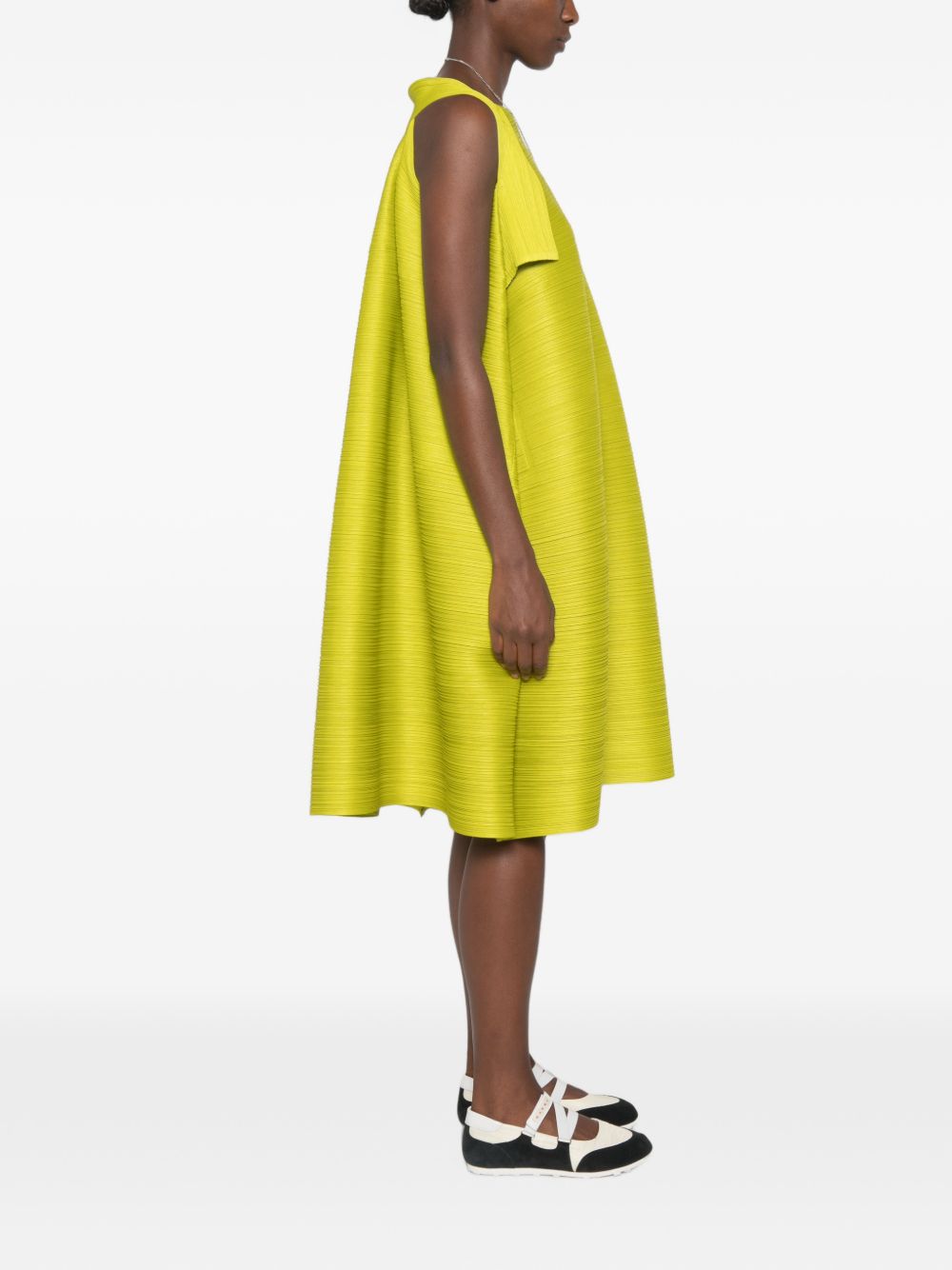 Pleats Please Issey Miyake Women Pleated Midi Dress