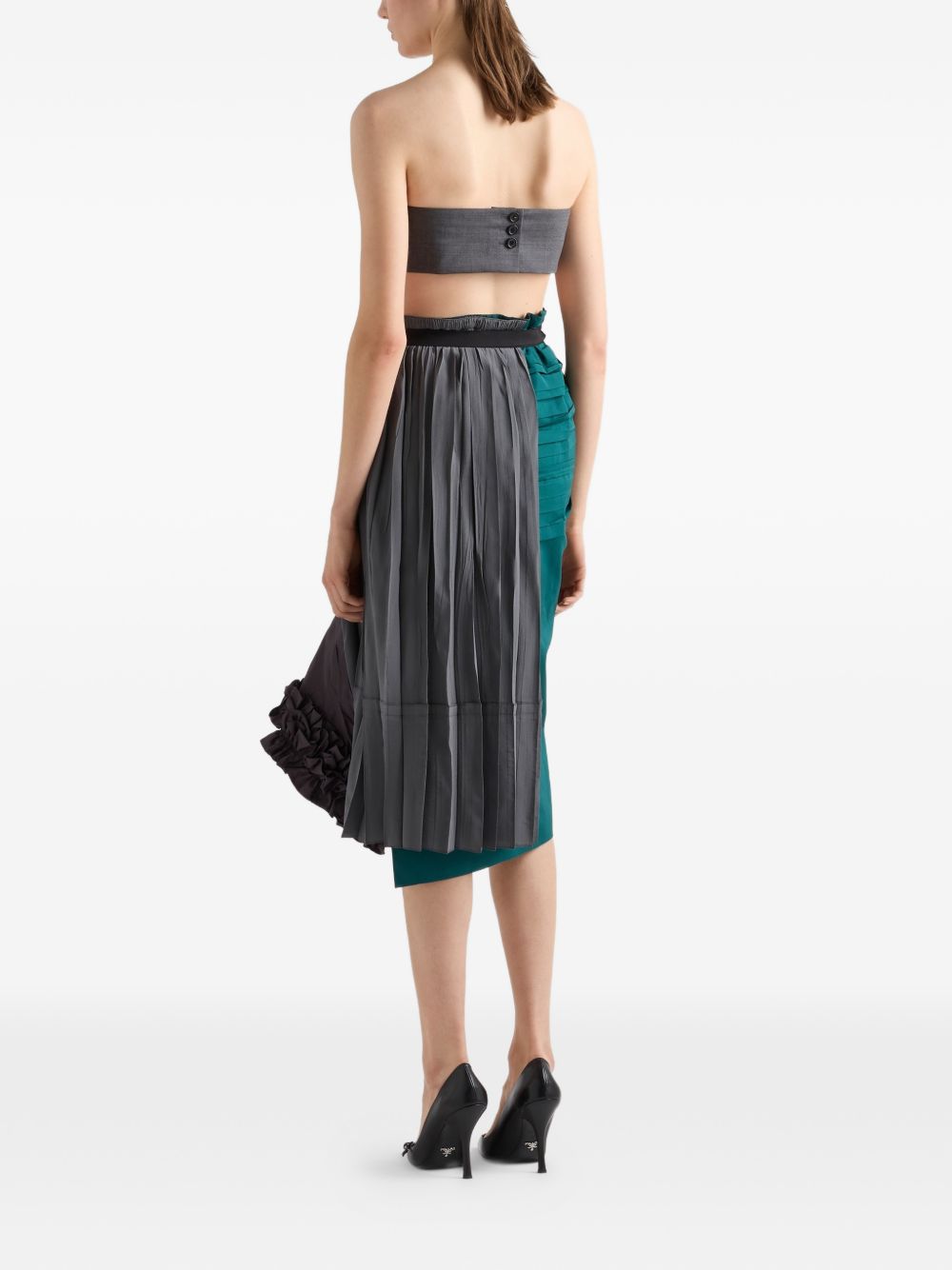 Prada Prada Women Patchwork Midi Skirt