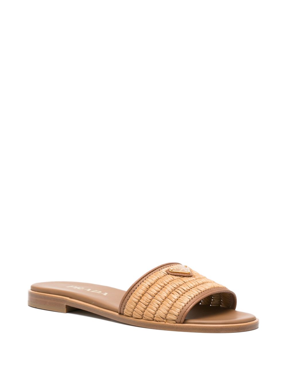 Prada Women Straw Flat Sandals