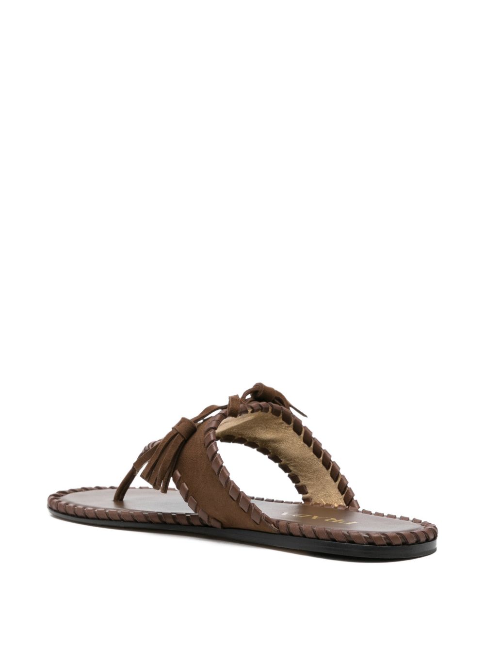 Prada Women Suede Leather Thong Sandals