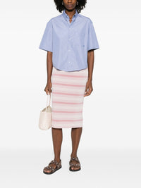 PRADA Prada Women Striped Cotton Skirt