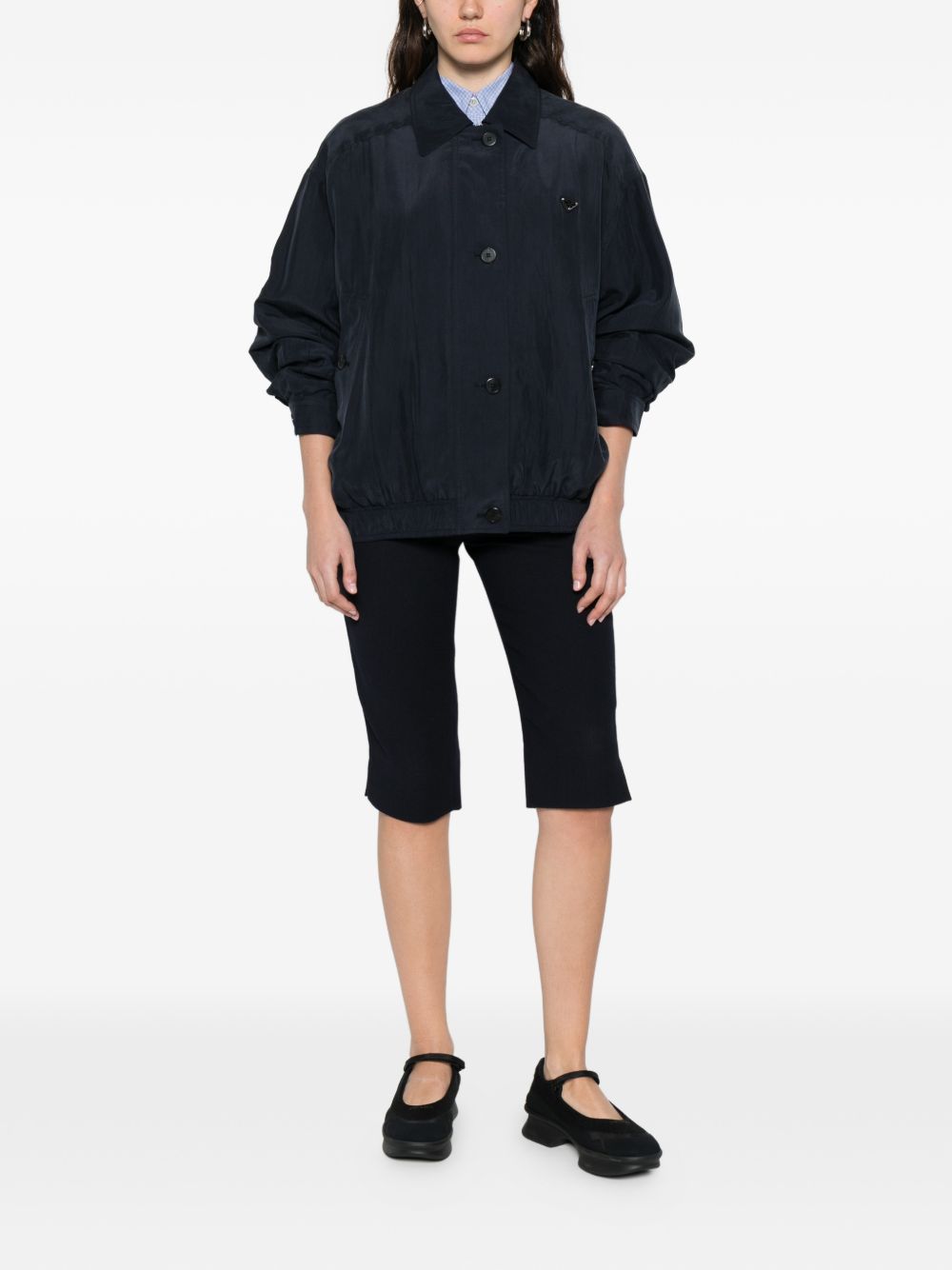 Prada Women Silk Blouson Jacket