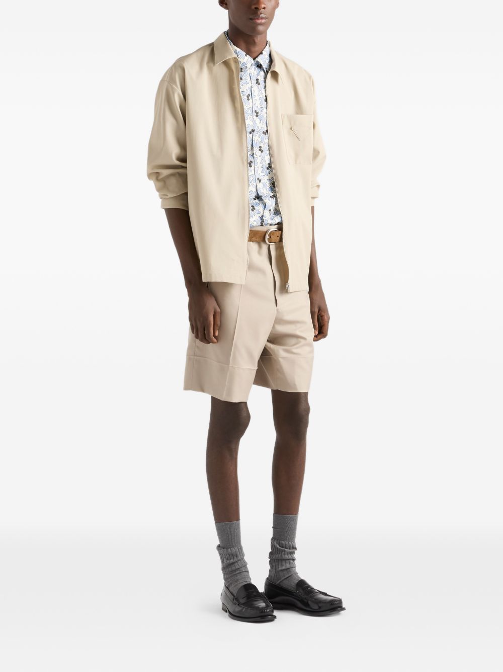 PRADA Prada Men Printed Cotton Blend Shirt