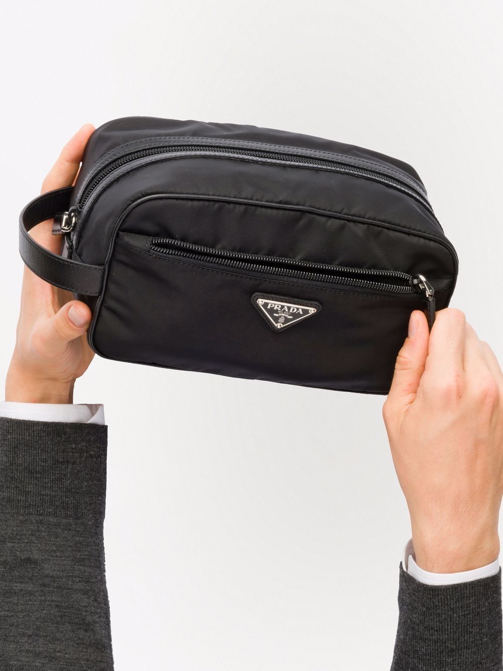 PRADA Prada Men Re-Nylon And Saffiano Washbag