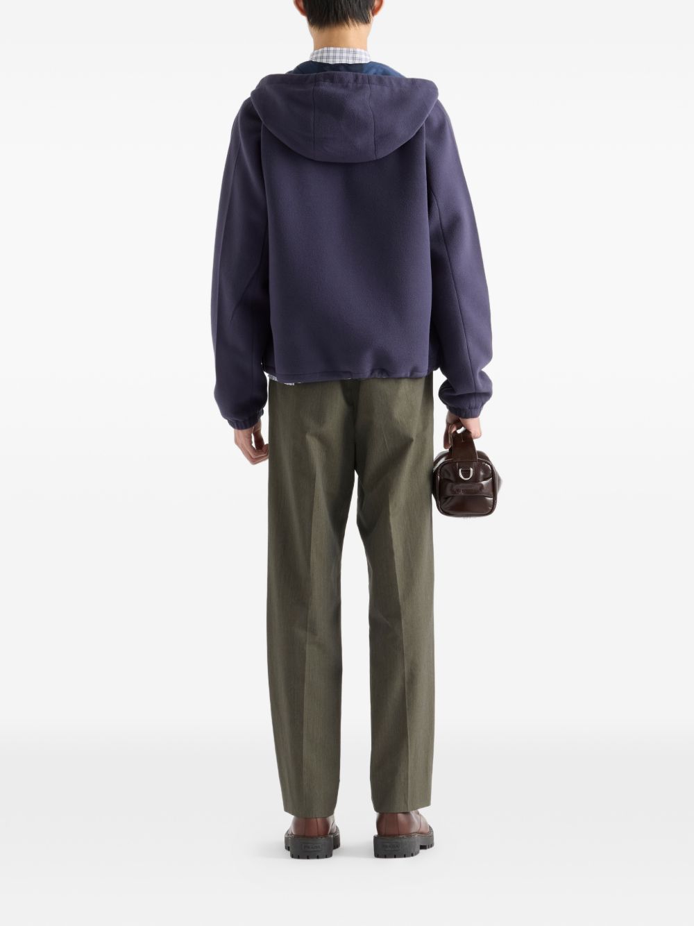 PRADA Prada Men Fleece Hooded Blouson Jacket