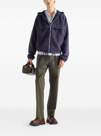 PRADA Prada Men Fleece Hooded Blouson Jacket