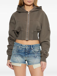 Rick Owens Drkshdw Women Collage Gimp Cotton Hoodie