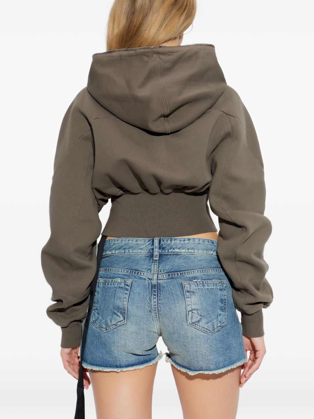 Rick Owens Drkshdw Women Collage Gimp Cotton Hoodie