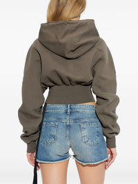 Rick Owens Drkshdw Women Collage Gimp Cotton Hoodie