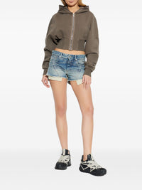 Rick Owens Drkshdw Women Collage Gimp Cotton Hoodie