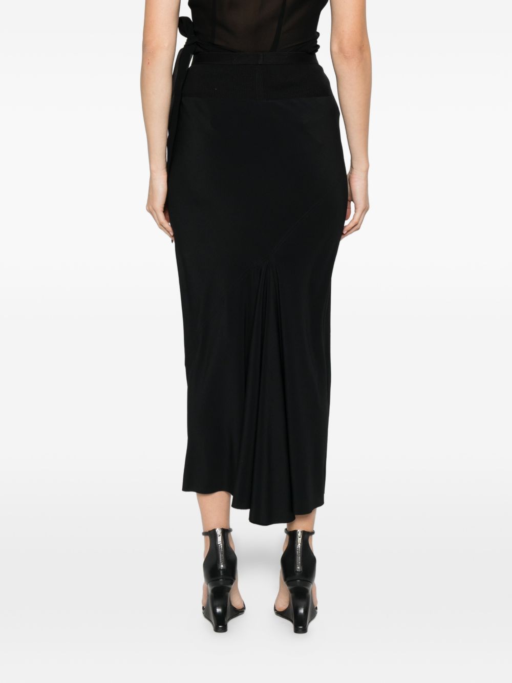 Rick Owens Women Cotton Blend Midi Skirt