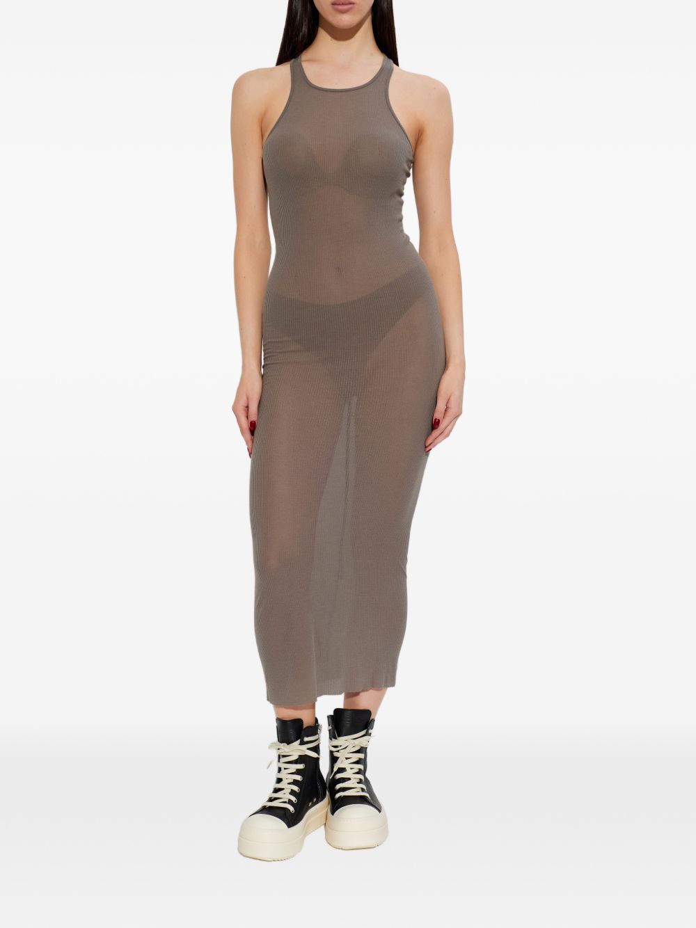 RICK OWENS Rick Owens Women Ribbed Midi Dress