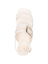 Roger Vivier Women Metal Buckle Leather Sandals
