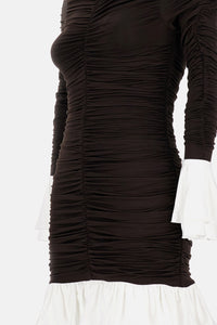 Rotate Women Mini Ruched Dress