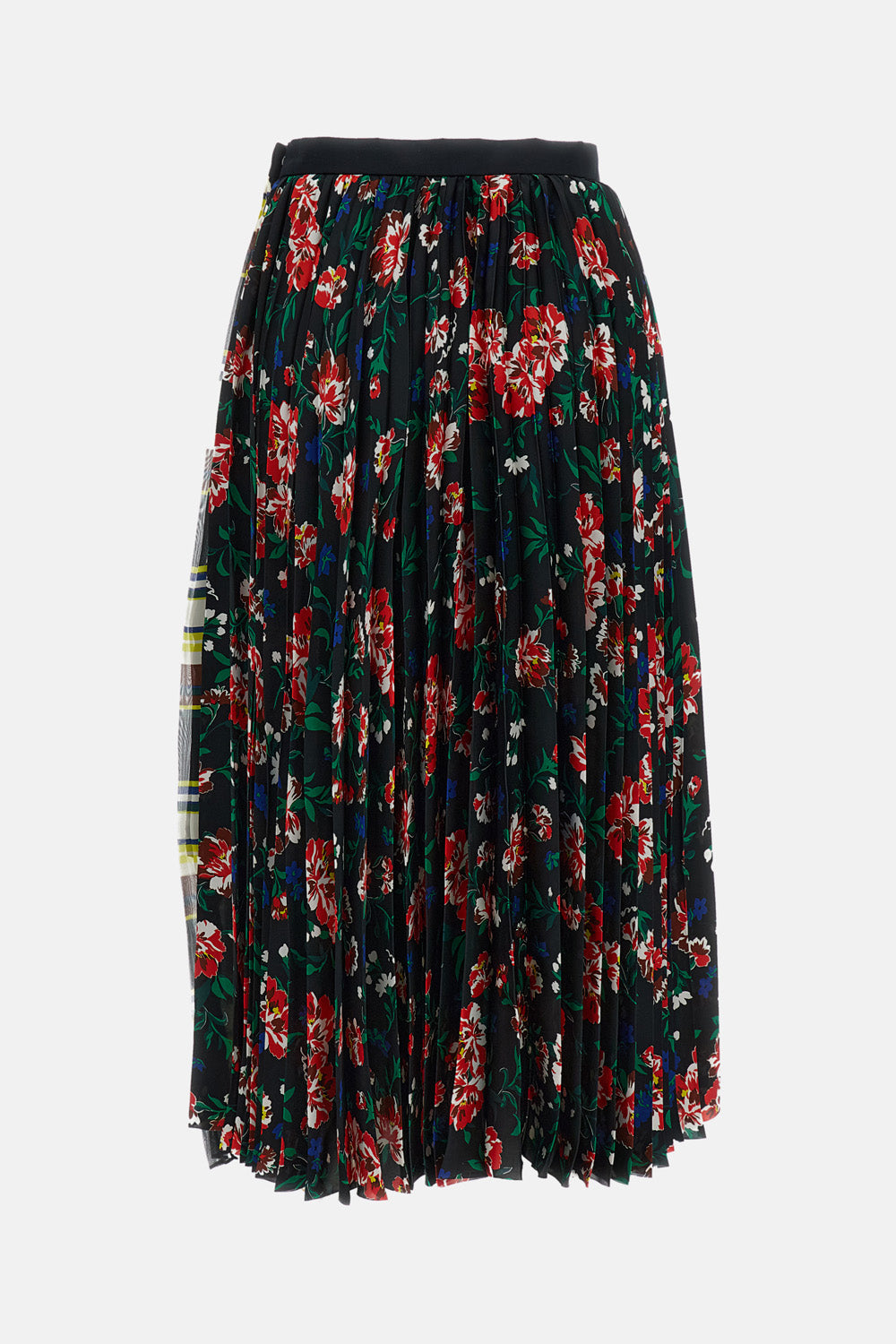 Sacai Sacai Women Pattern Mix Pleated Skirt