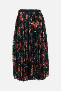 Sacai Sacai Women Pattern Mix Pleated Skirt