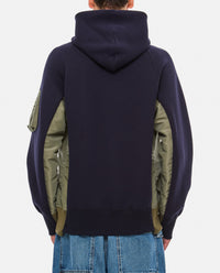 Sacai Men Sponge Sweat X Nylon Twill Hoodie