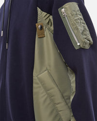 Sacai Men Sponge Sweat X Nylon Twill Hoodie