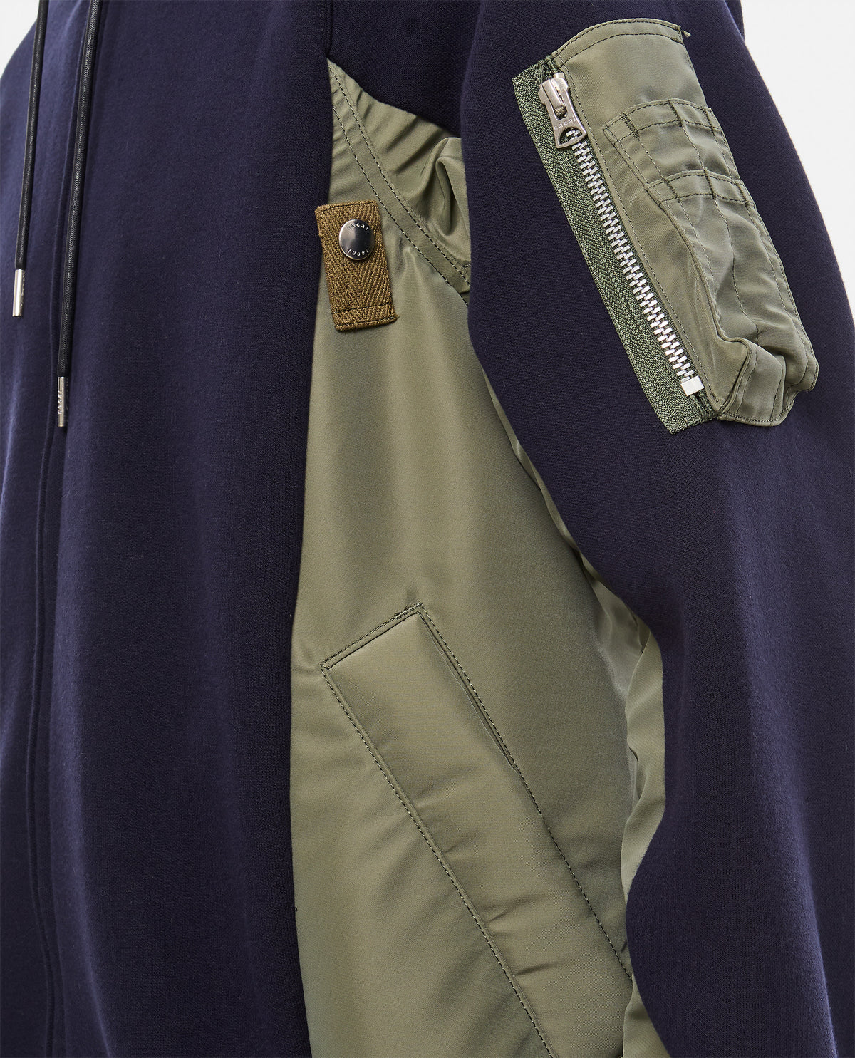 Sacai Men Sponge Sweat X Nylon Twill Hoodie