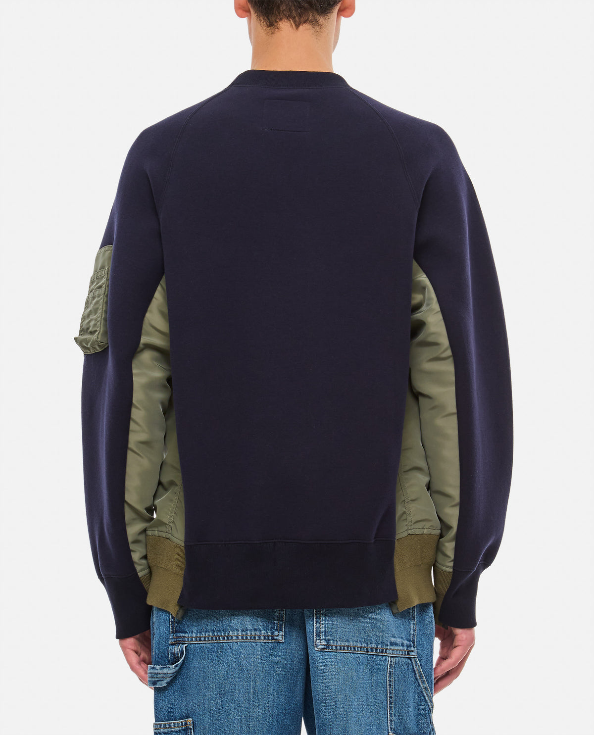 Sacai Men Sponge Sweat X Nylon Twill Pullover