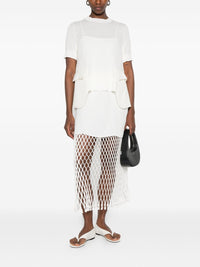 SACAI Sacai Women Wool And Cotton Blend T-Shirt