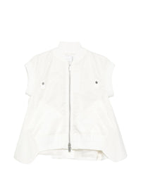 Sacai Women Wool And Nylon Vest